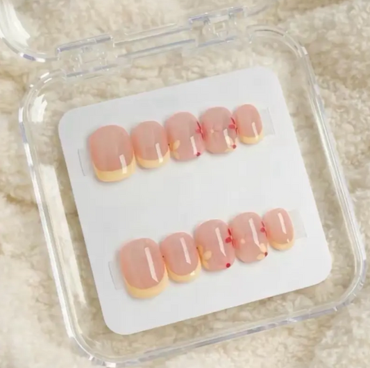 Spring Bloom Press-On Nails | Handmade Reusable Floral Nails for a Fresh Seasonal Look