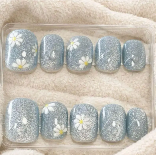 Spring Bloom Press-On Nails | Handmade Reusable Floral Nails for a Fresh Seasonal Look