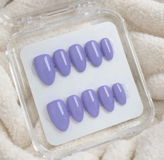 Classic Solid Color Press-On Nails | Handmade Reusable Glossy Nails in Your Choice of Color