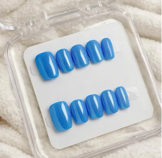 Classic Solid Color Press-On Nails | Handmade Reusable Glossy Nails in Your Choice of Color
