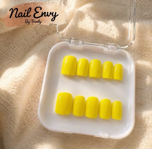 Classic Solid Color Press-On Nails | Handmade Reusable Glossy Nails in Your Choice of Color