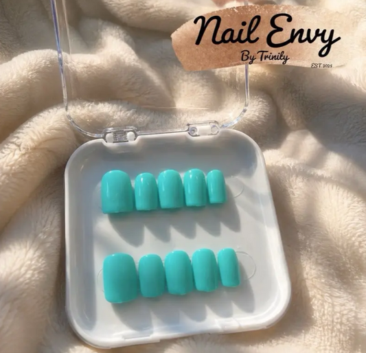 Classic Solid Color Press-On Nails | Handmade Reusable Glossy Nails in Your Choice of Color