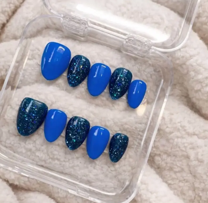 Classic Solid Color Press-On Nails | Handmade Reusable Glossy Nails in Your Choice of Color