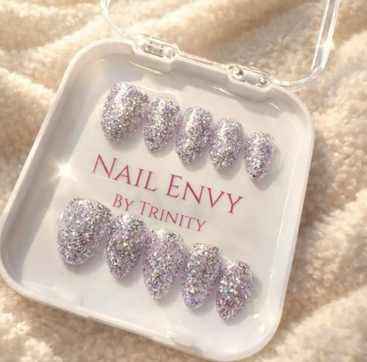 Classic Solid Color Press-On Nails | Handmade Reusable Glossy Nails in Your Choice of Color
