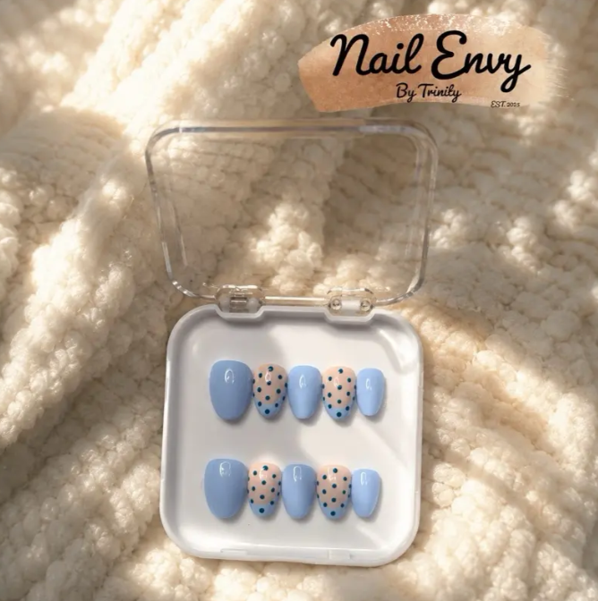 Timeless French Tip Press-On Nails | Handmade Reusable Elegant Nude & White Nails for Every Occasion