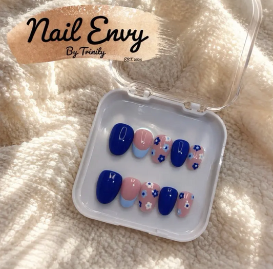 Timeless French Tip Press-On Nails | Handmade Reusable Elegant Nude & White Nails for Every Occasion