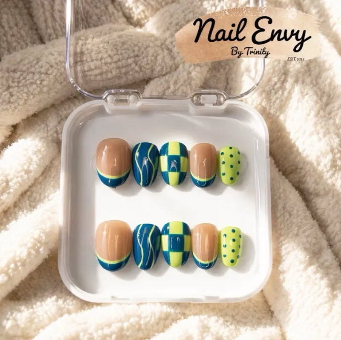 Timeless French Tip Press-On Nails | Handmade Reusable Elegant Nude & White Nails for Every Occasion