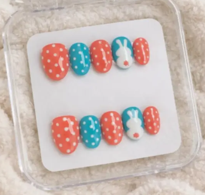 Pastel Easter Press-On Nails | Handmade Reusable Spring Nail Designs Inspired by Easter Colors and Florals
